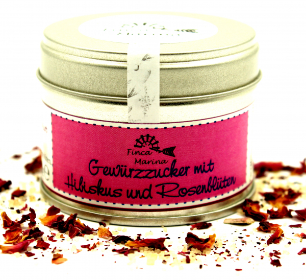 Gewürzzucker mit Rose und Hibiskus 60g